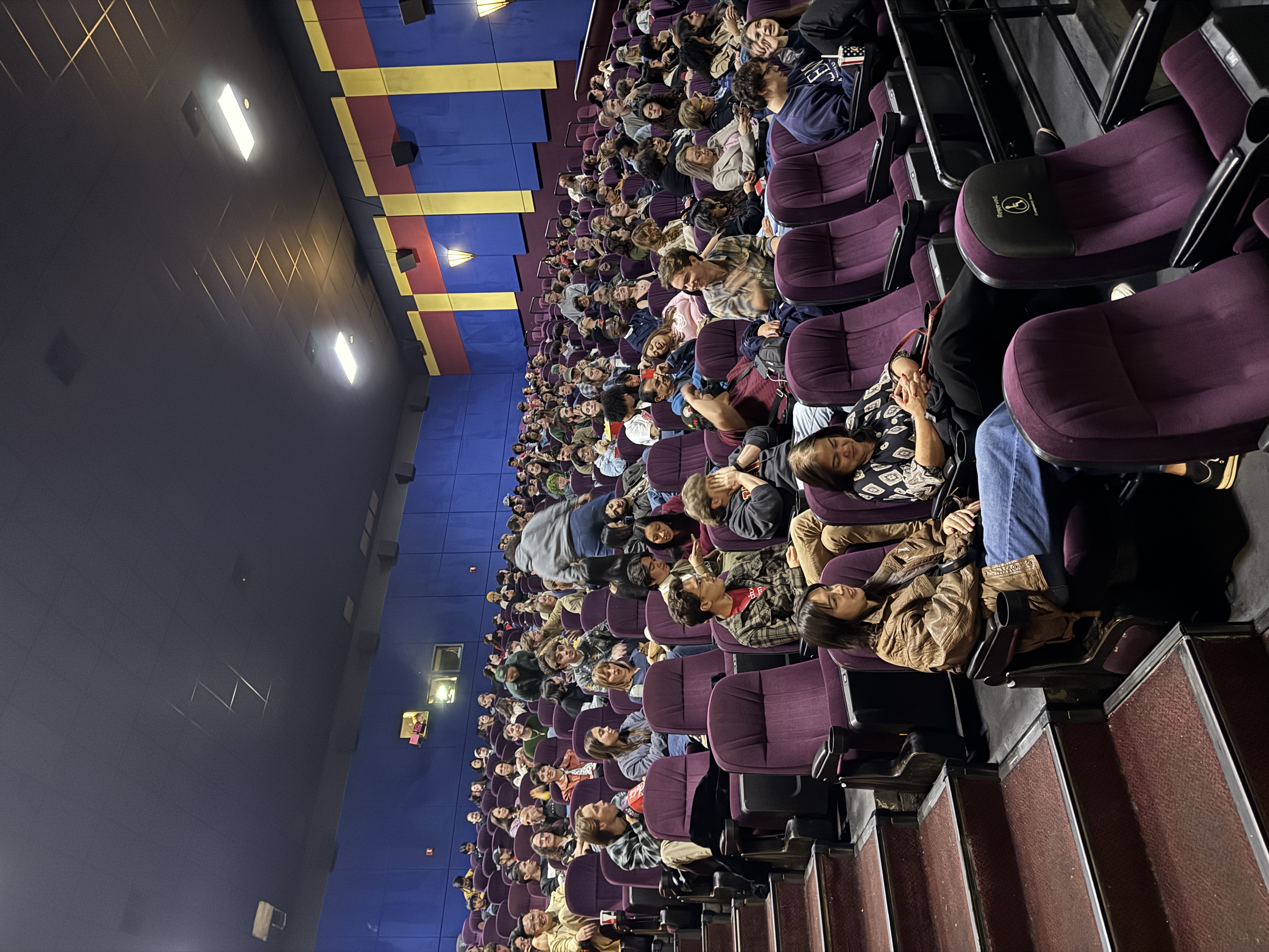 The audience packed into the theater for screening night